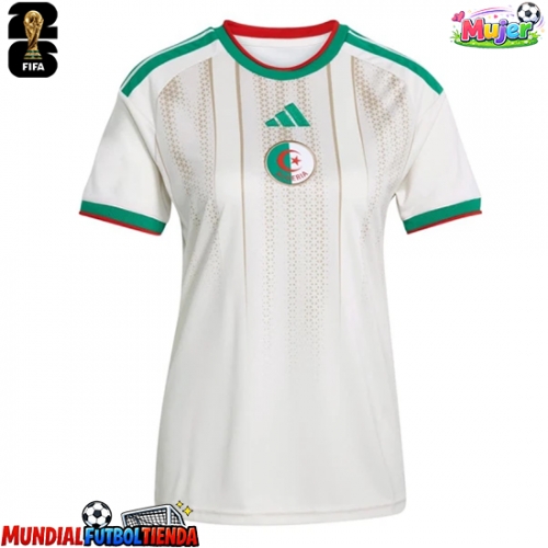 Camiseta Argelia Primera Equipación Replica Mundial 2026 para mujer mangas cortas